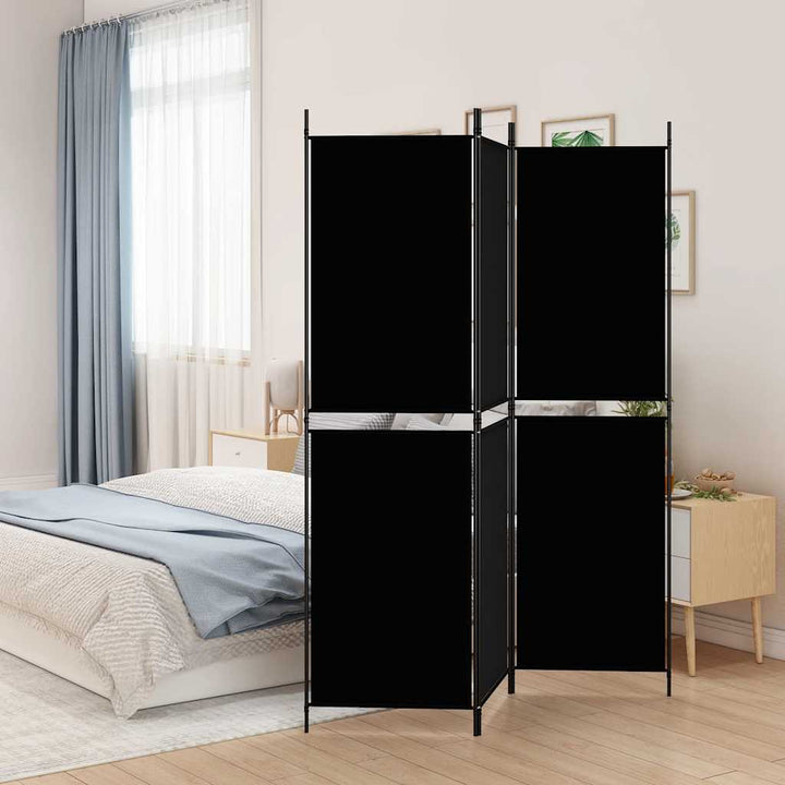 3-panels rumdeler 150x180 cm stof sort