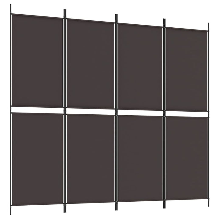4-panels rumdeler 200x180 cm stof brun