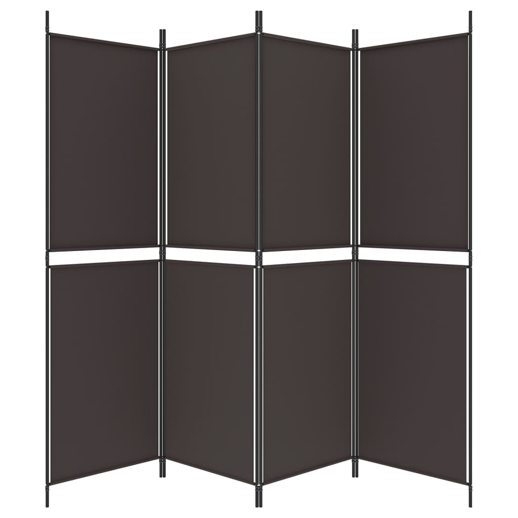 4-panels rumdeler 200x180 cm stof brun
