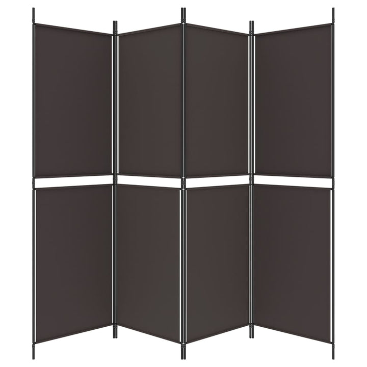 4-panels rumdeler 200x180 cm stof brun