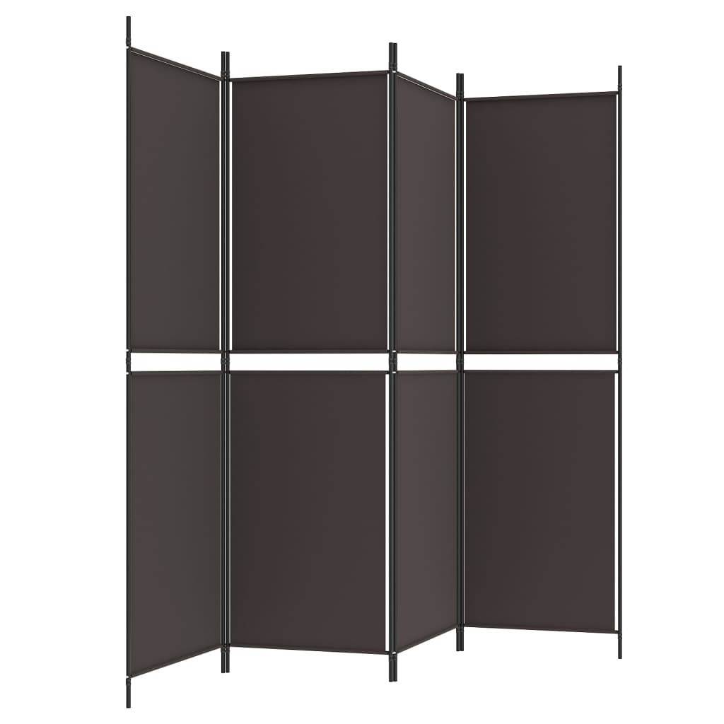 4-panels rumdeler 200x180 cm stof brun