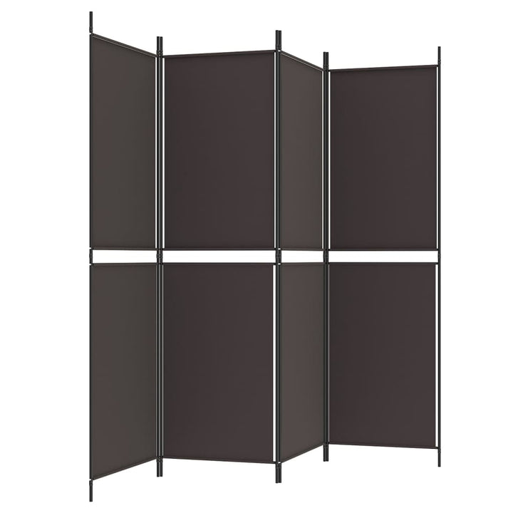 4-panels rumdeler 200x180 cm stof brun