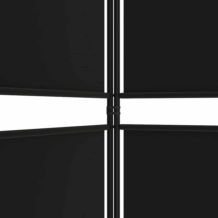 4-panels rumdeler 200x180 cm stof sort