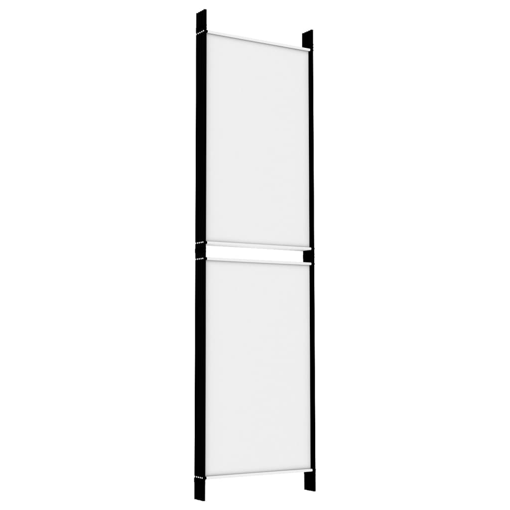 5-panels rumdeler 250x180 cm stof hvid