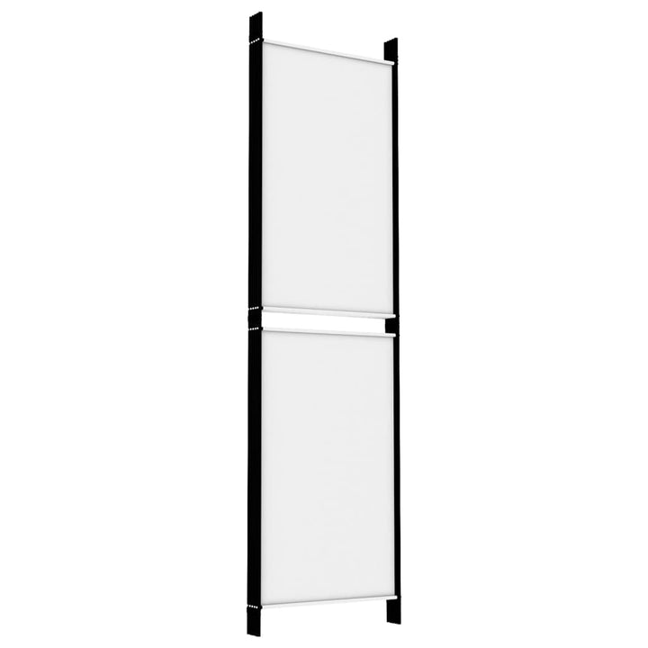 5-panels rumdeler 250x180 cm stof hvid