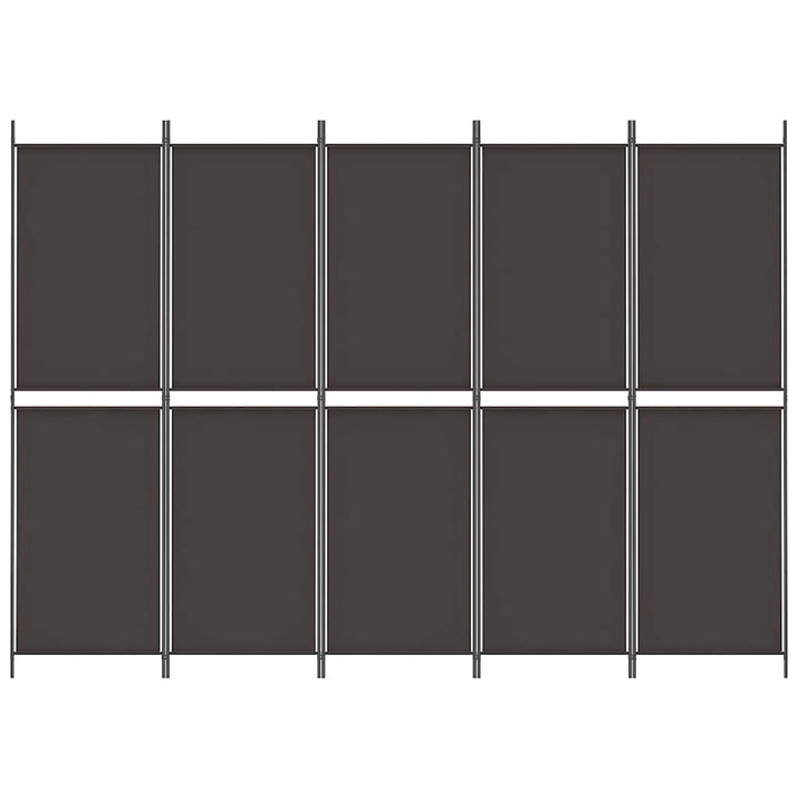 5-panels rumdeler 250x180 cm stof brun