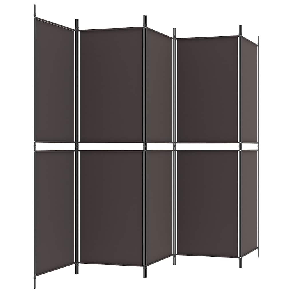 5-panels rumdeler 250x180 cm stof brun