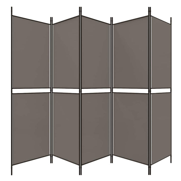 5-panels rumdeler 250x180 cm stof antracitgrå