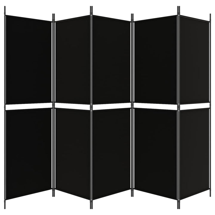 5-panels rumdeler 250x180 cm stof sort