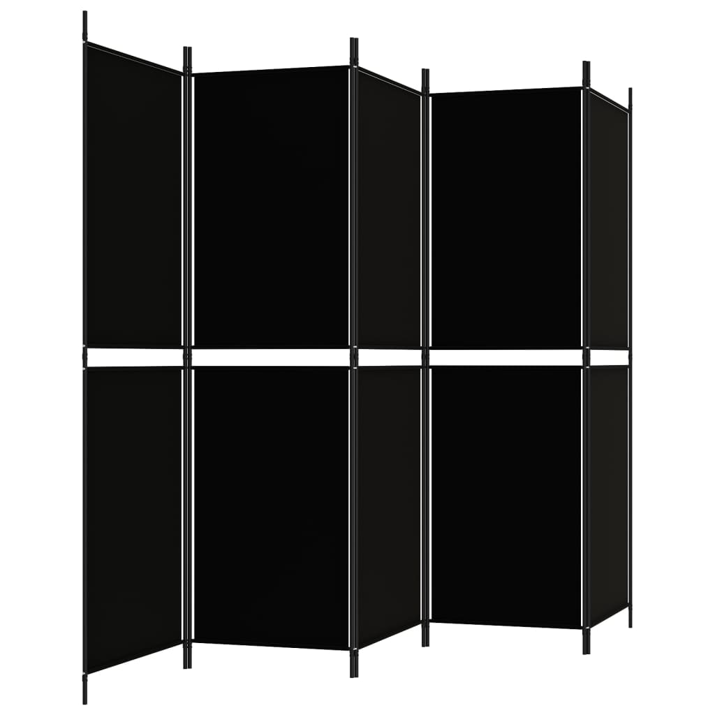 5-panels rumdeler 250x180 cm stof sort