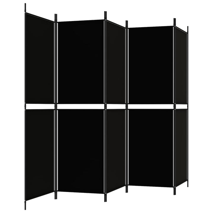 5-panels rumdeler 250x180 cm stof sort