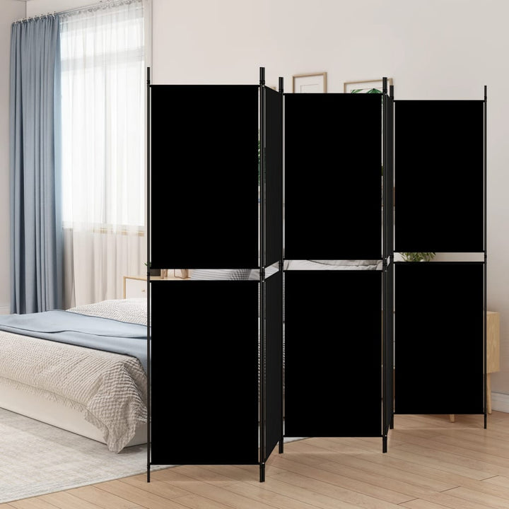 5-panels rumdeler 250x180 cm stof sort