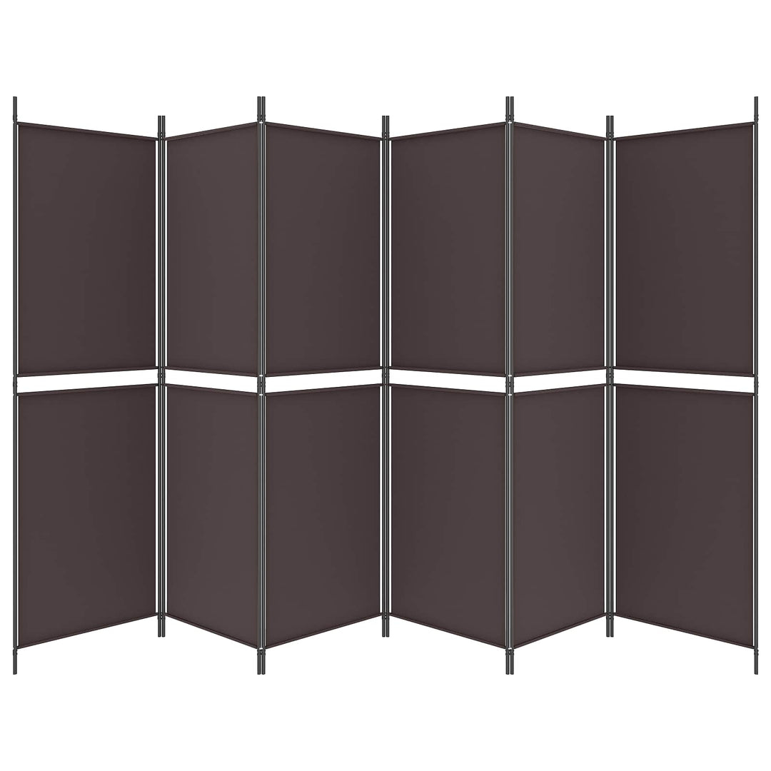 6-panels rumdeler 300x180 cm stof brun