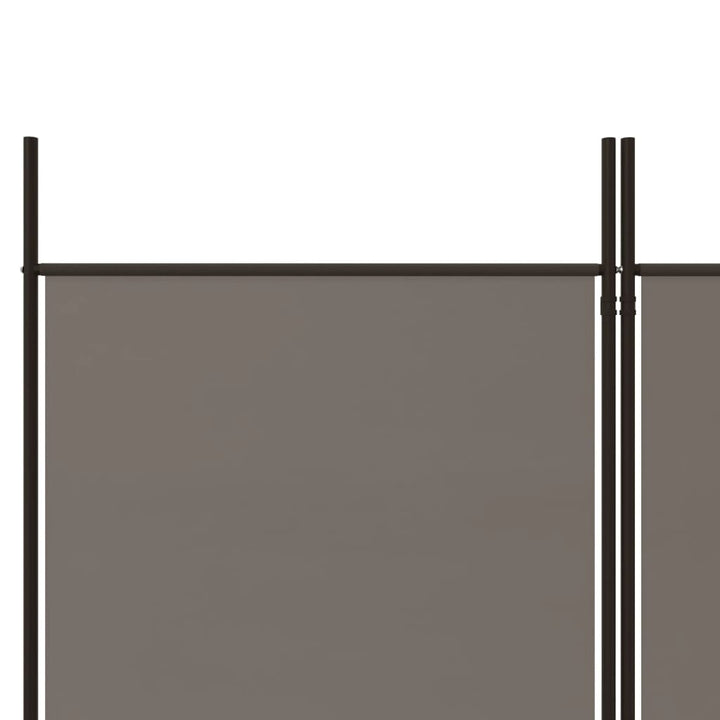 6-panels rumdeler 300x180 cm stof antracitgrå