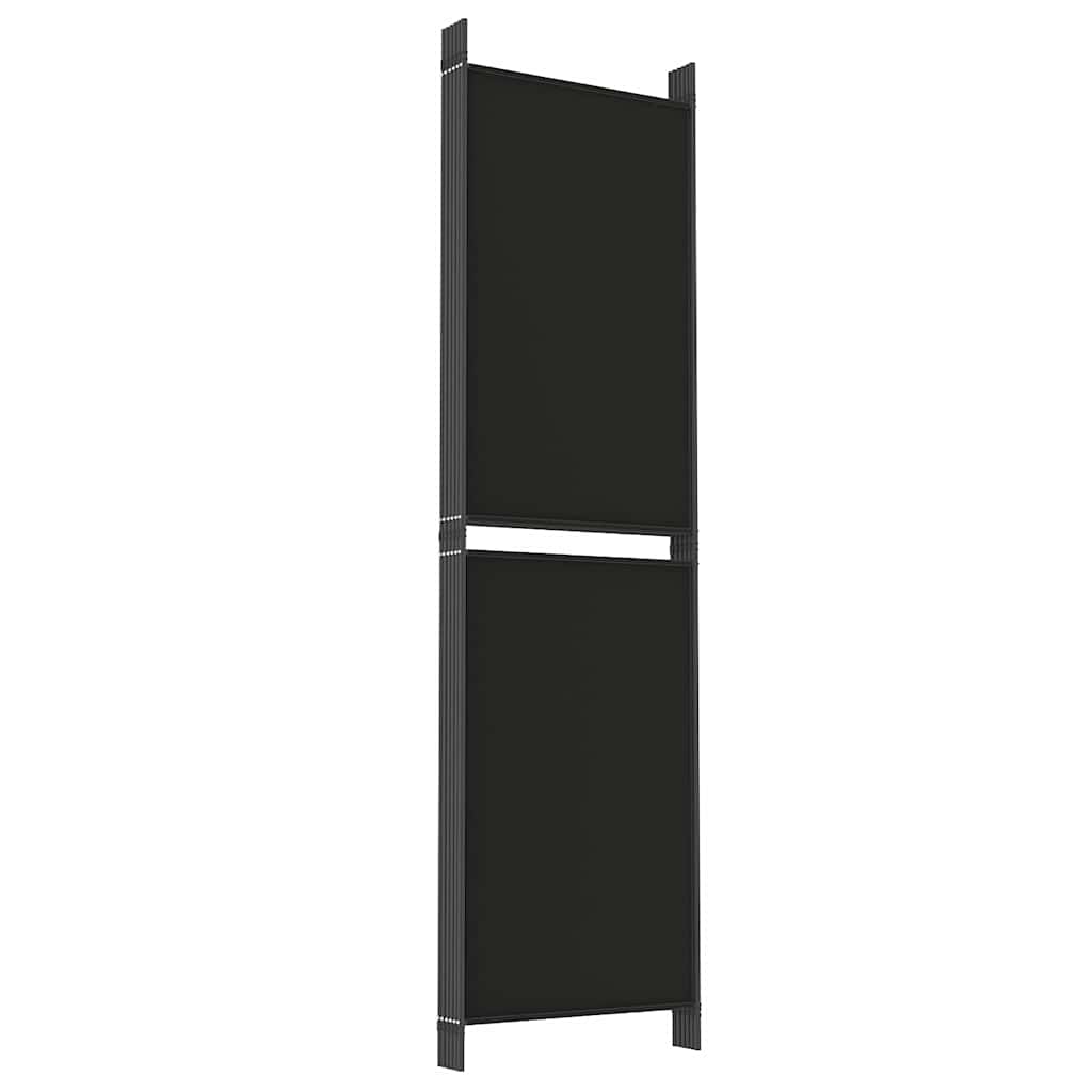 6-panels rumdeler 300x180 cm stof sort