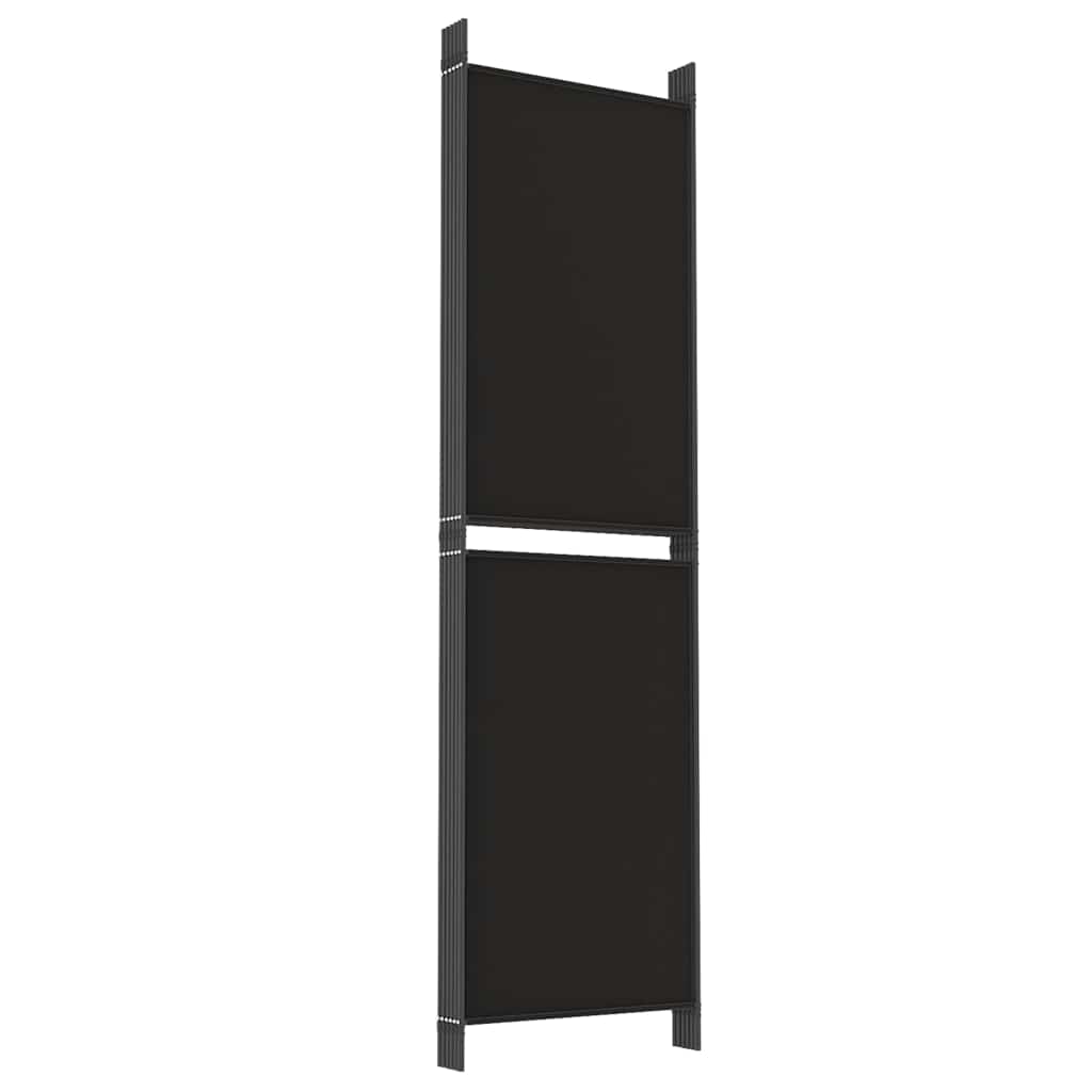 6-panels rumdeler 300x180 cm stof sort