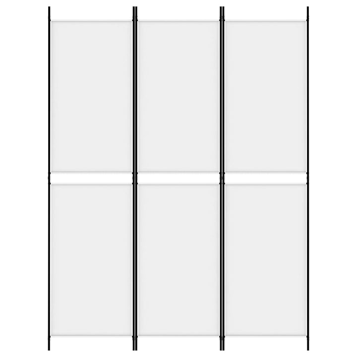 3-panels rumdeler 150x200 cm stof hvid
