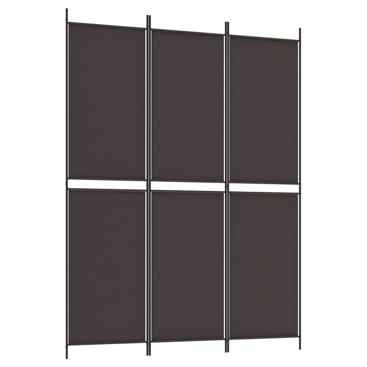 3-panels rumdeler 150x200 cm stof brun