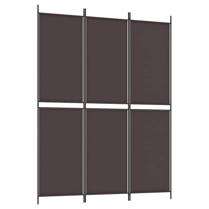 3-panels rumdeler 150x200 cm stof brun