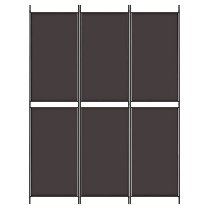 3-panels rumdeler 150x200 cm stof brun