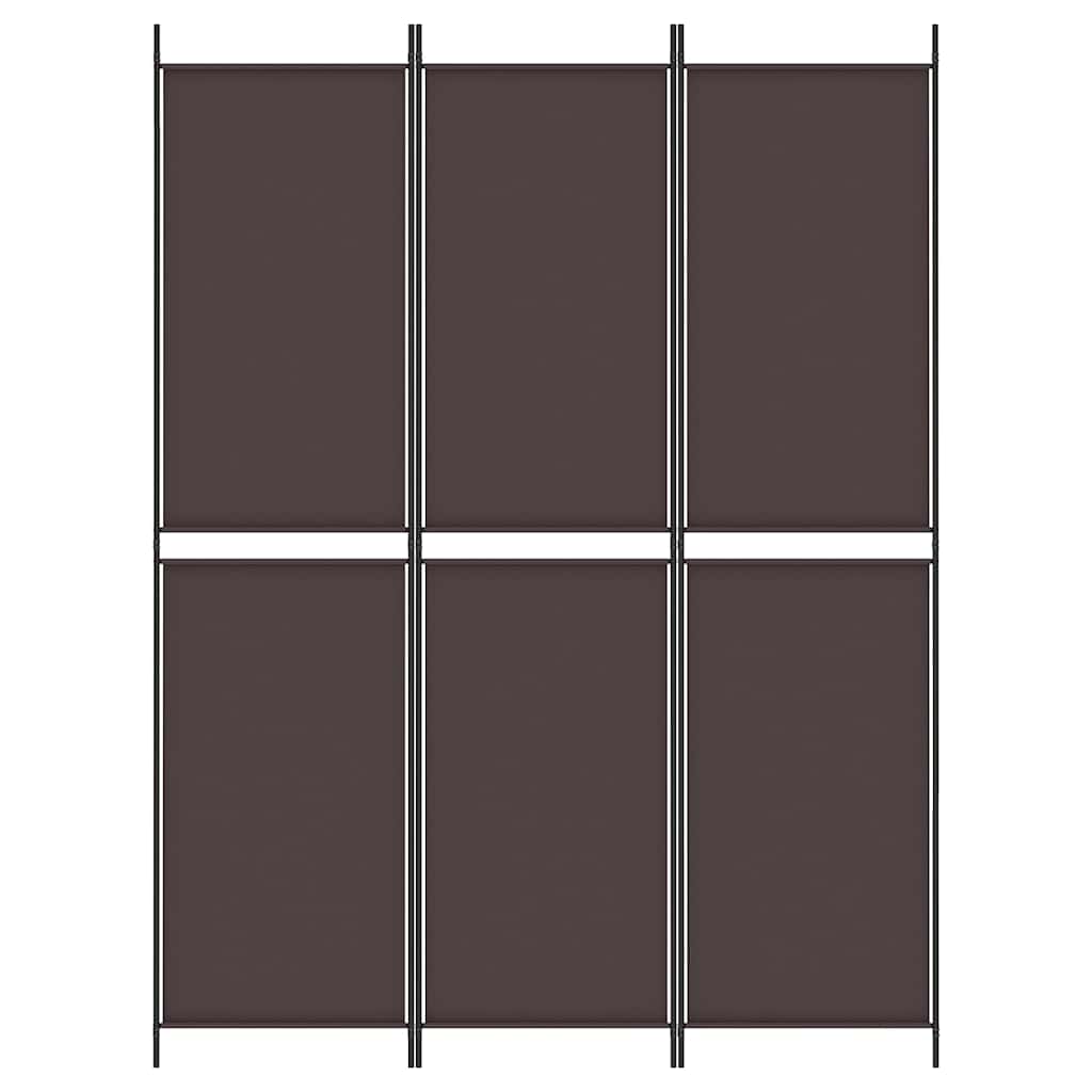 3-panels rumdeler 150x200 cm stof brun