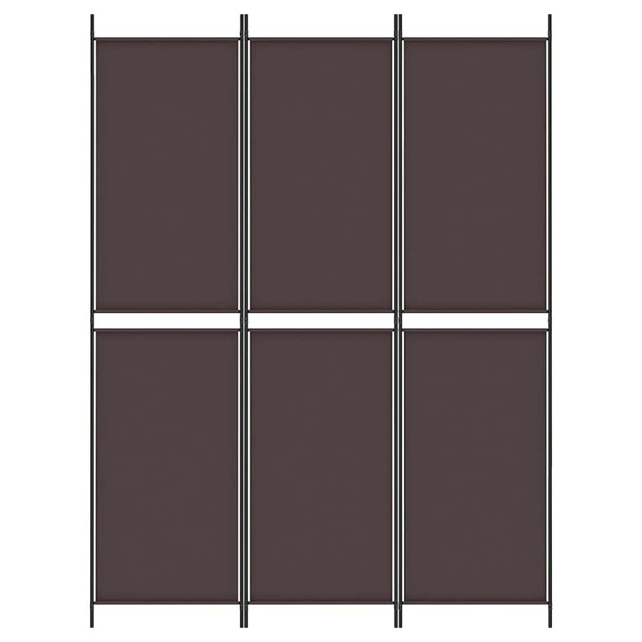 3-panels rumdeler 150x200 cm stof brun