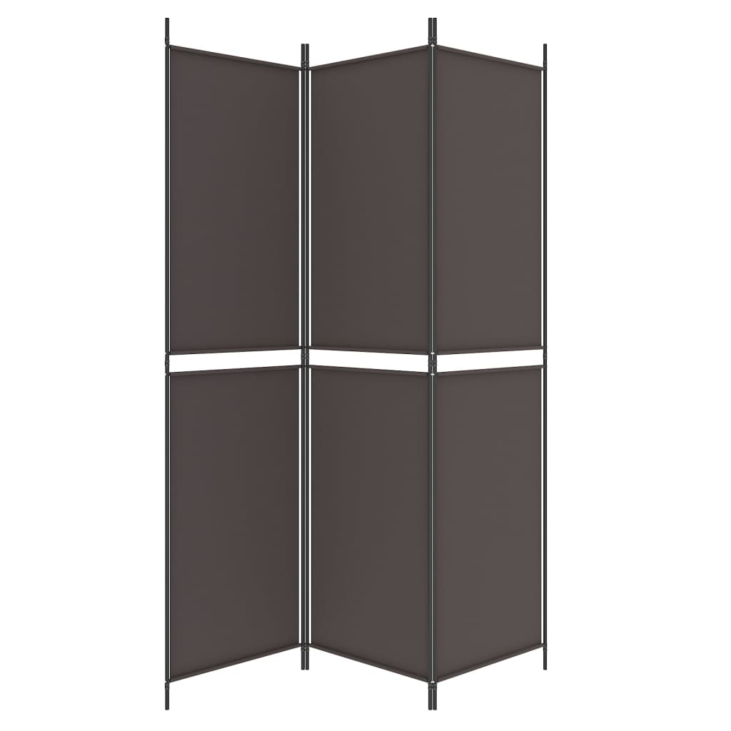 3-panels rumdeler 150x200 cm stof brun