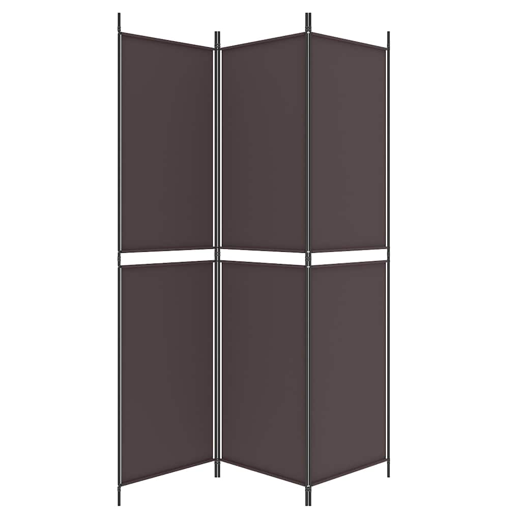 3-panels rumdeler 150x200 cm stof brun