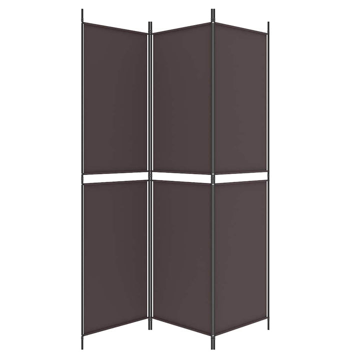 3-panels rumdeler 150x200 cm stof brun