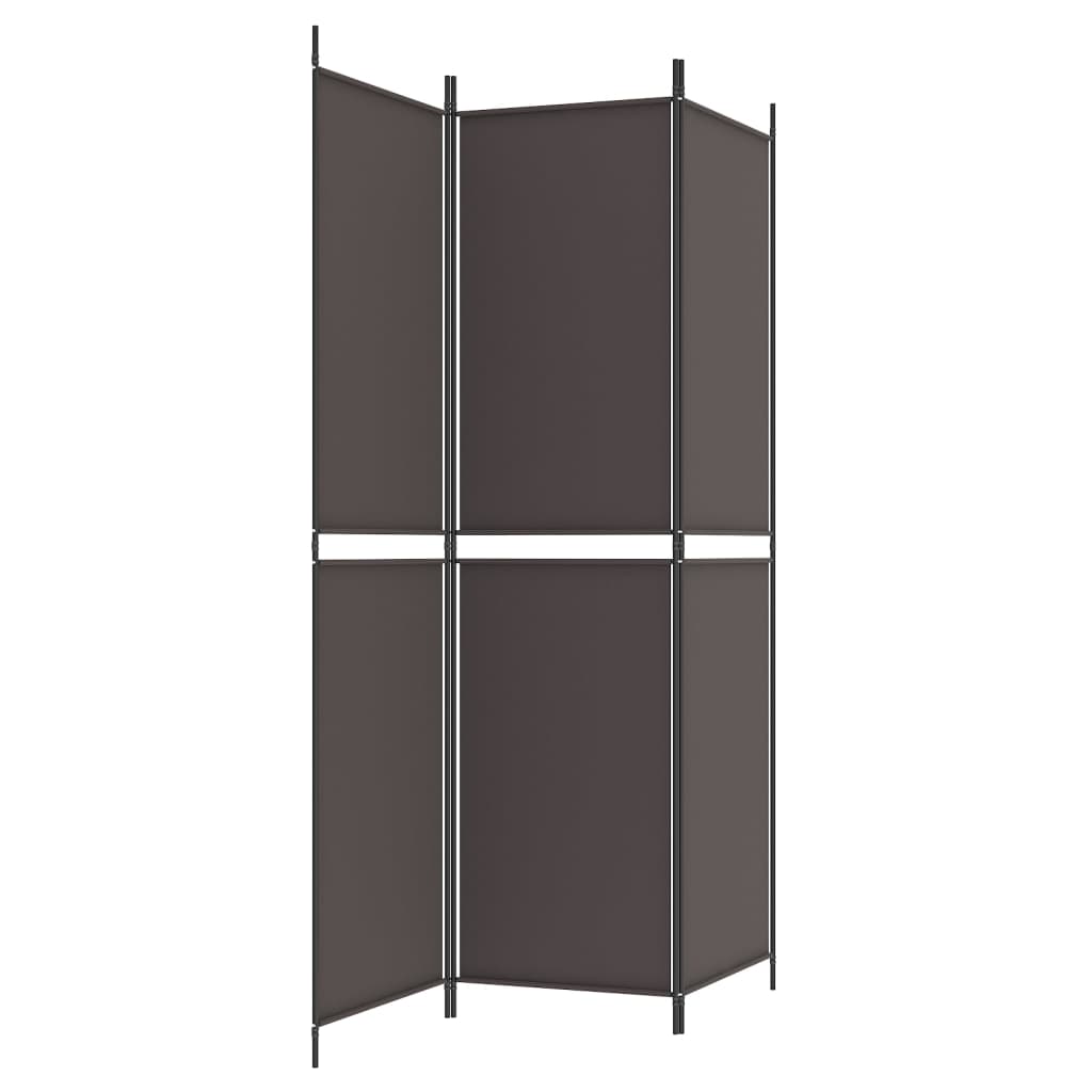 3-panels rumdeler 150x200 cm stof brun