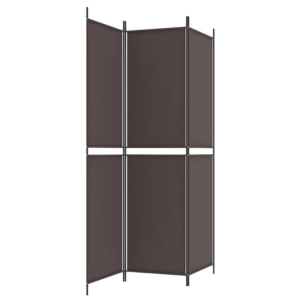 3-panels rumdeler 150x200 cm stof brun