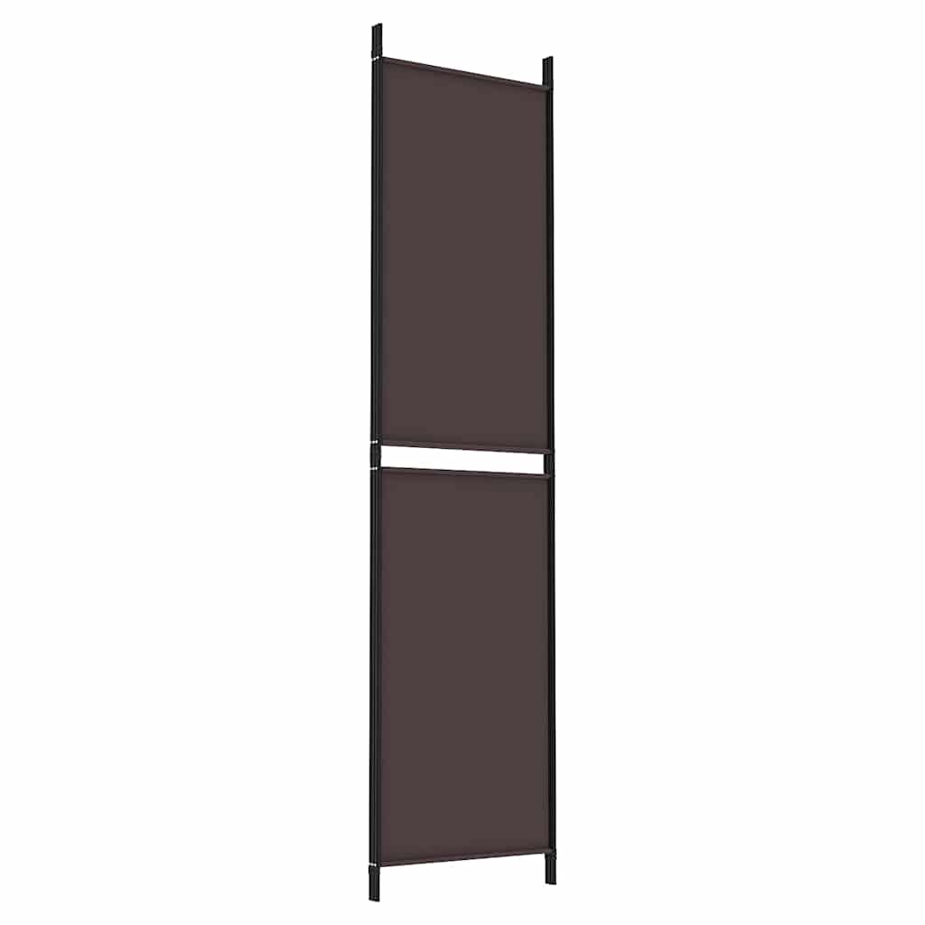3-panels rumdeler 150x200 cm stof brun