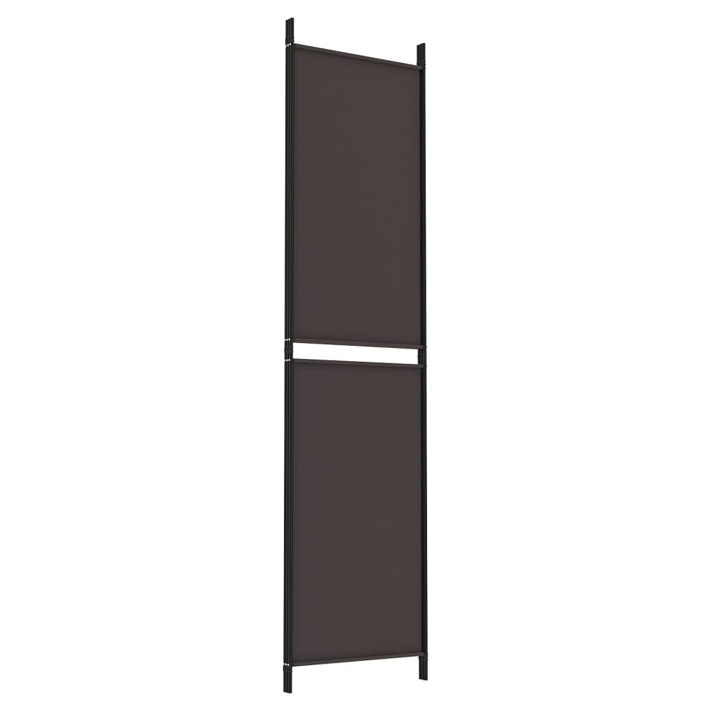3-panels rumdeler 150x200 cm stof brun