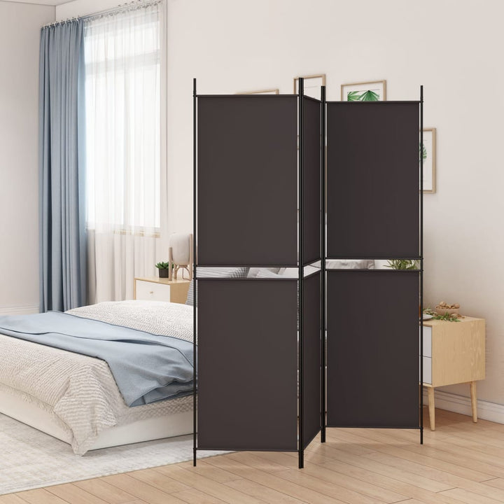 3-panels rumdeler 150x200 cm stof brun