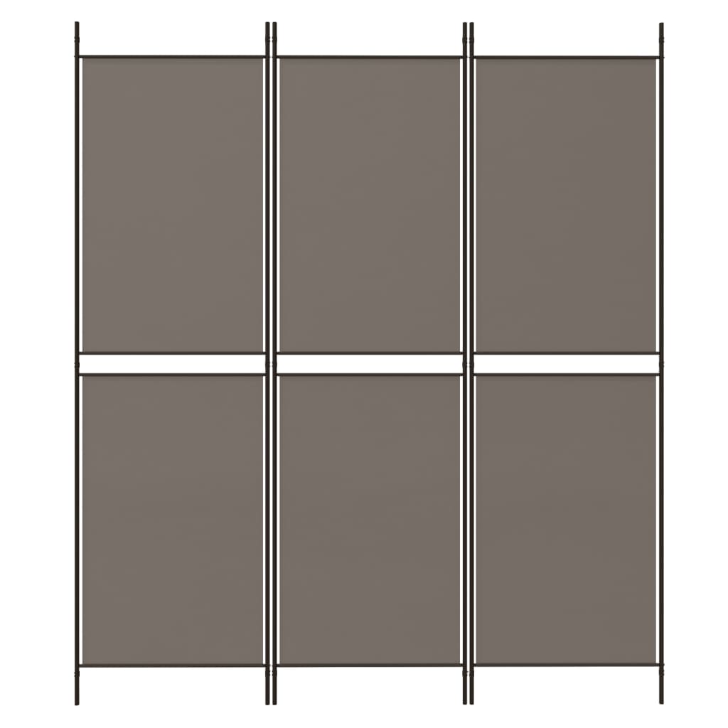 3-panels rumdeler 150x200 cm stof antracitgrå