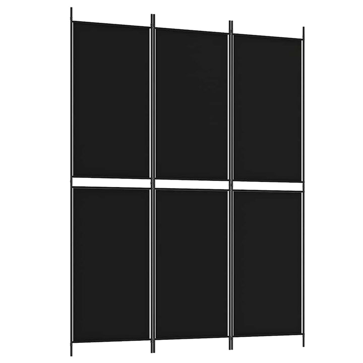 3-panels rumdeler 150x200 cm stof sort