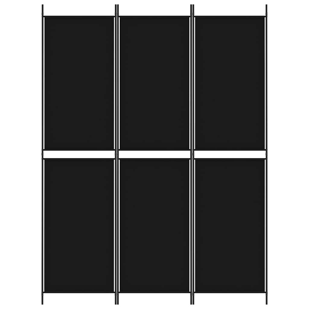 3-panels rumdeler 150x200 cm stof sort