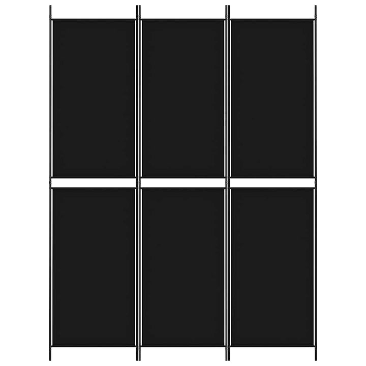 3-panels rumdeler 150x200 cm stof sort