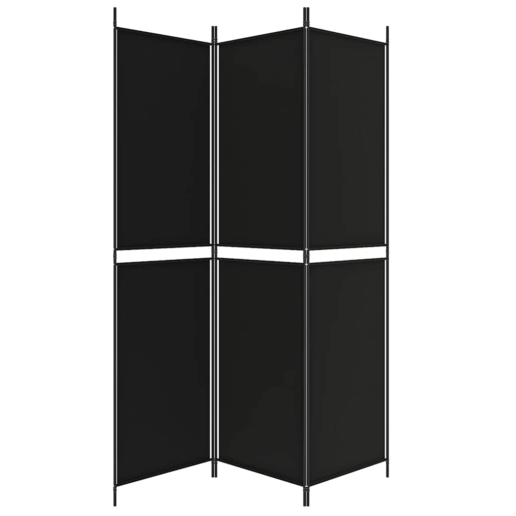 3-panels rumdeler 150x200 cm stof sort