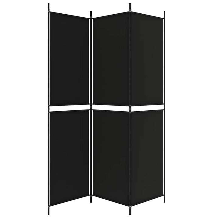 3-panels rumdeler 150x200 cm stof sort