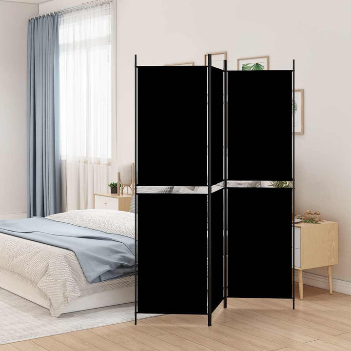 3-panels rumdeler 150x200 cm stof sort