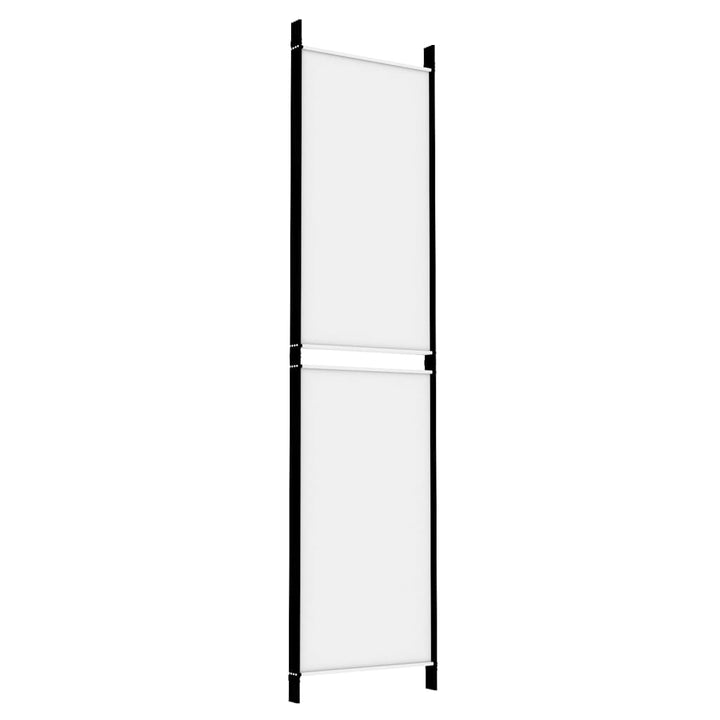 4-panels rumdeler 200x200 cm stof hvid