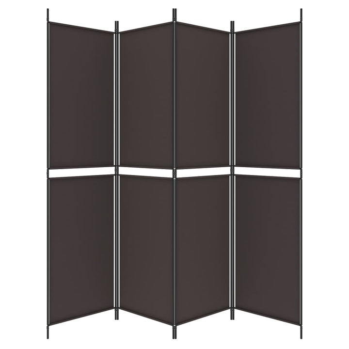 4-panels rumdeler 200x200 cm stof brun