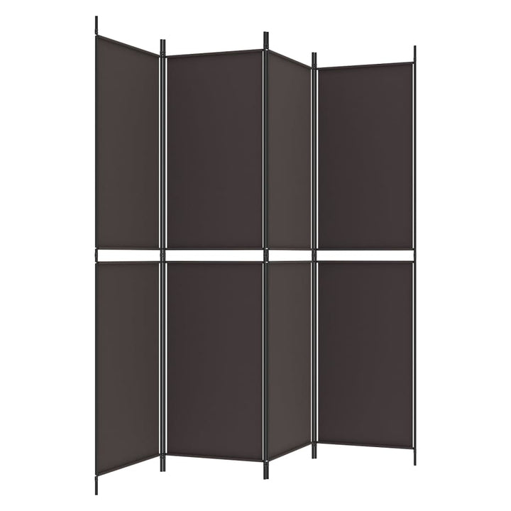 4-panels rumdeler 200x200 cm stof brun