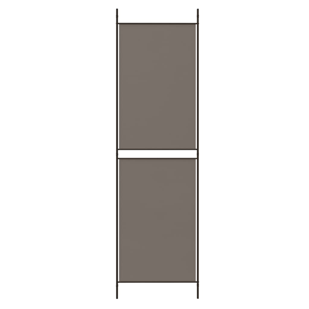 4-panels rumdeler 200x200 cm stof antracitgrå