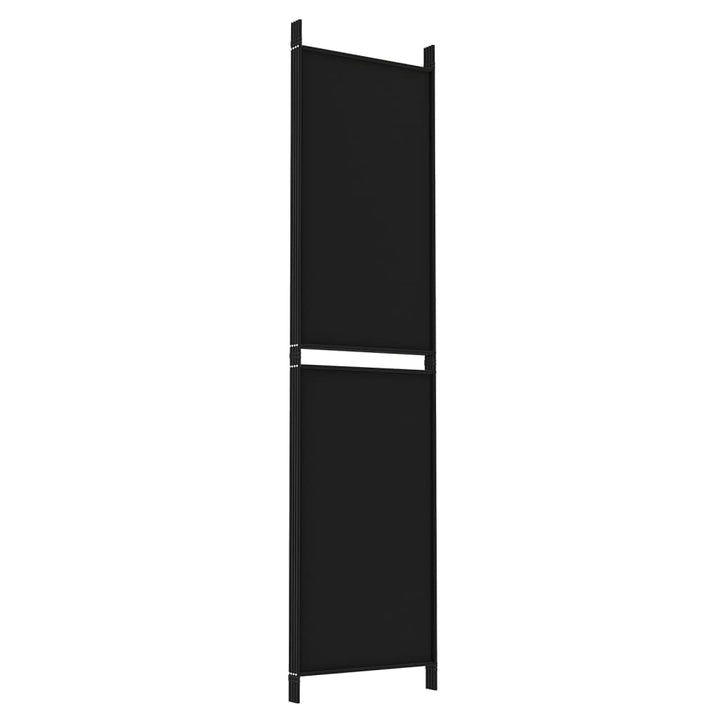 4-panels rumdeler 200x200 cm stof sort
