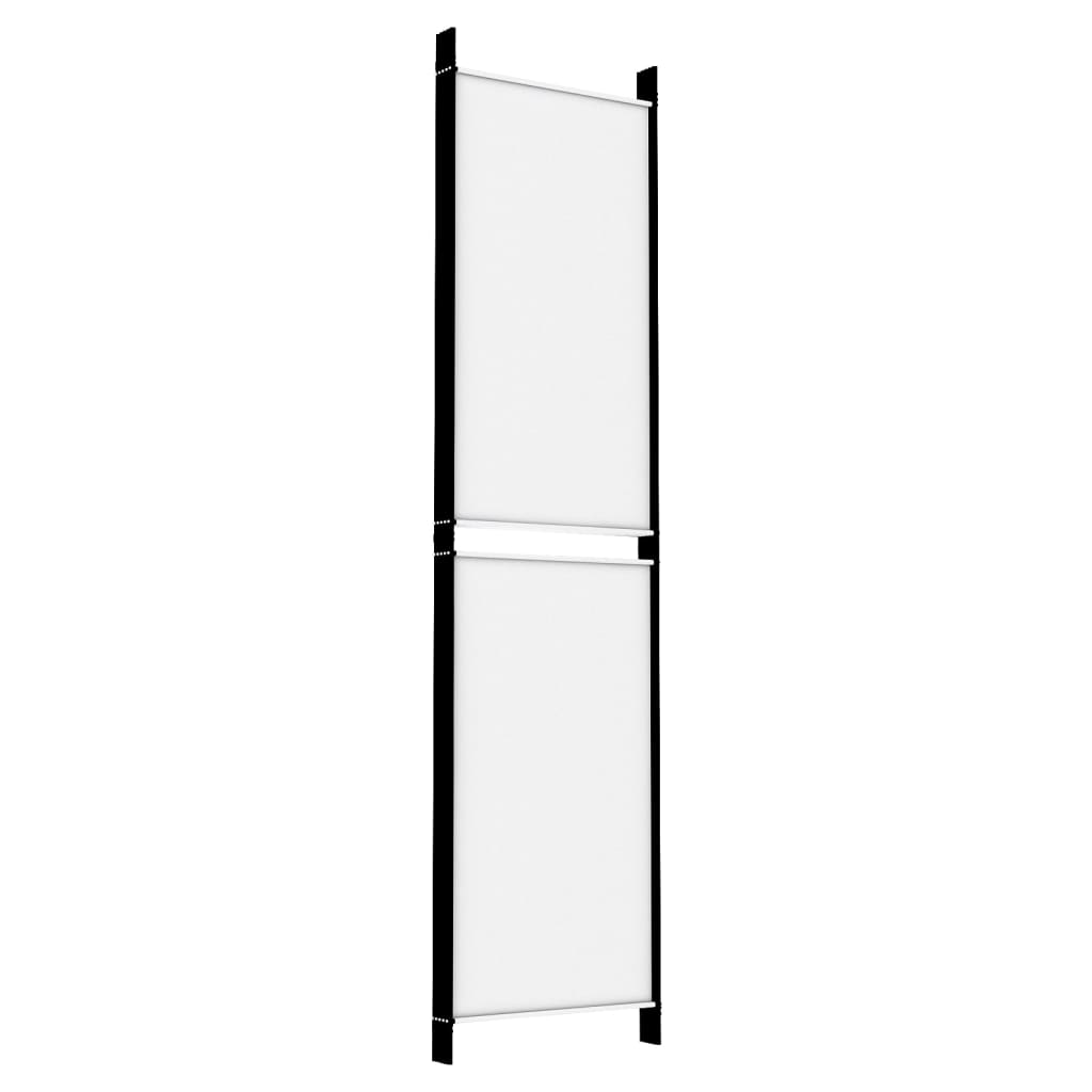 5-panels rumdeler 250x200 cm stof hvid