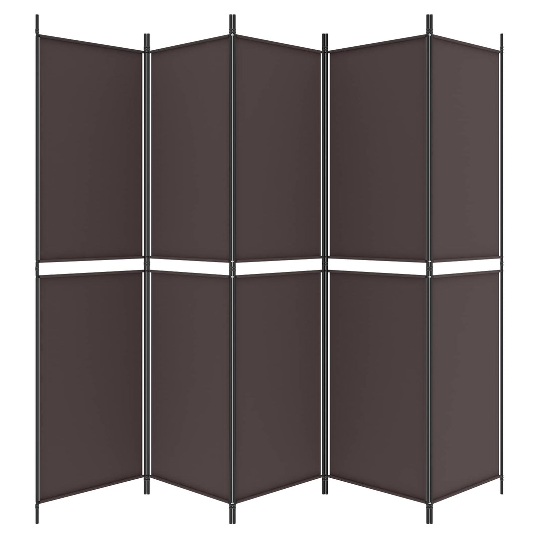 5-panels rumdeler 250x200 cm stof brun