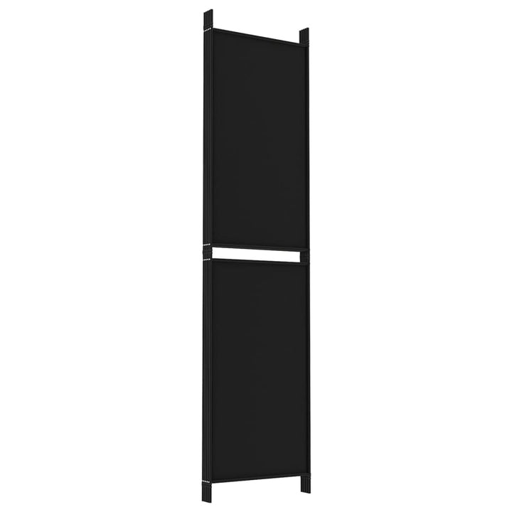 5-panels rumdeler 250x200 cm stof sort