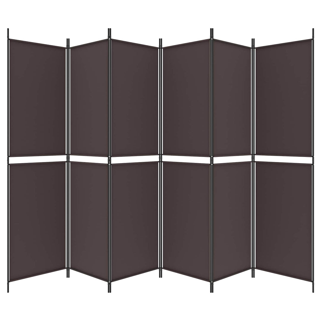 6-panels rumdeler 300x200 cm stof brun